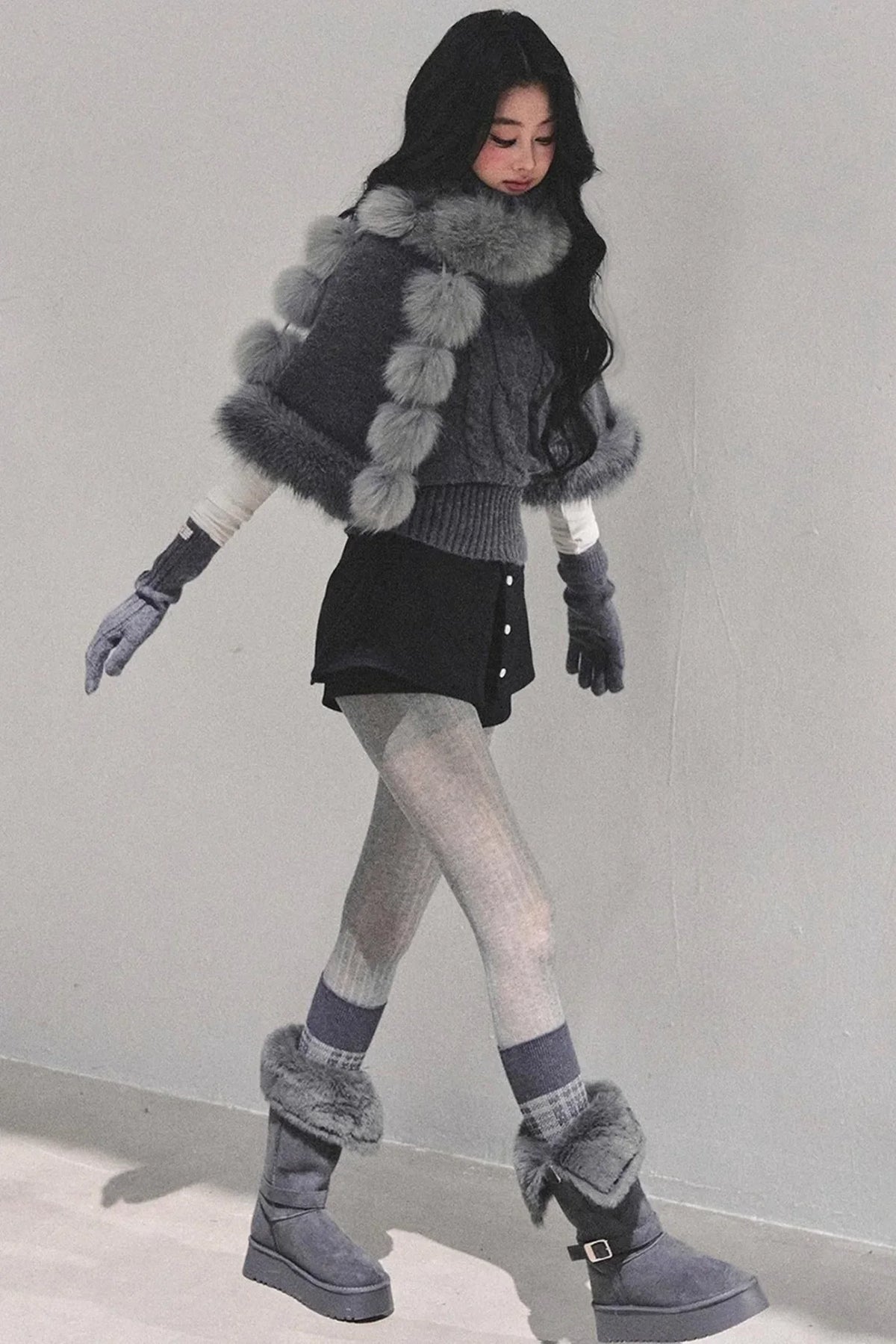Korean Mohair Turtleneck Sweater