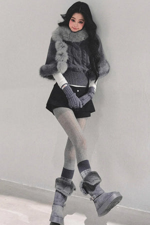 Korean Mohair Turtleneck Sweater