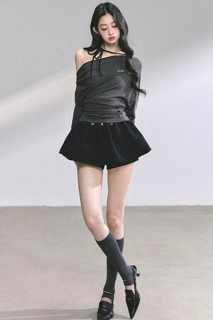 Korean Pink Halterneck Top