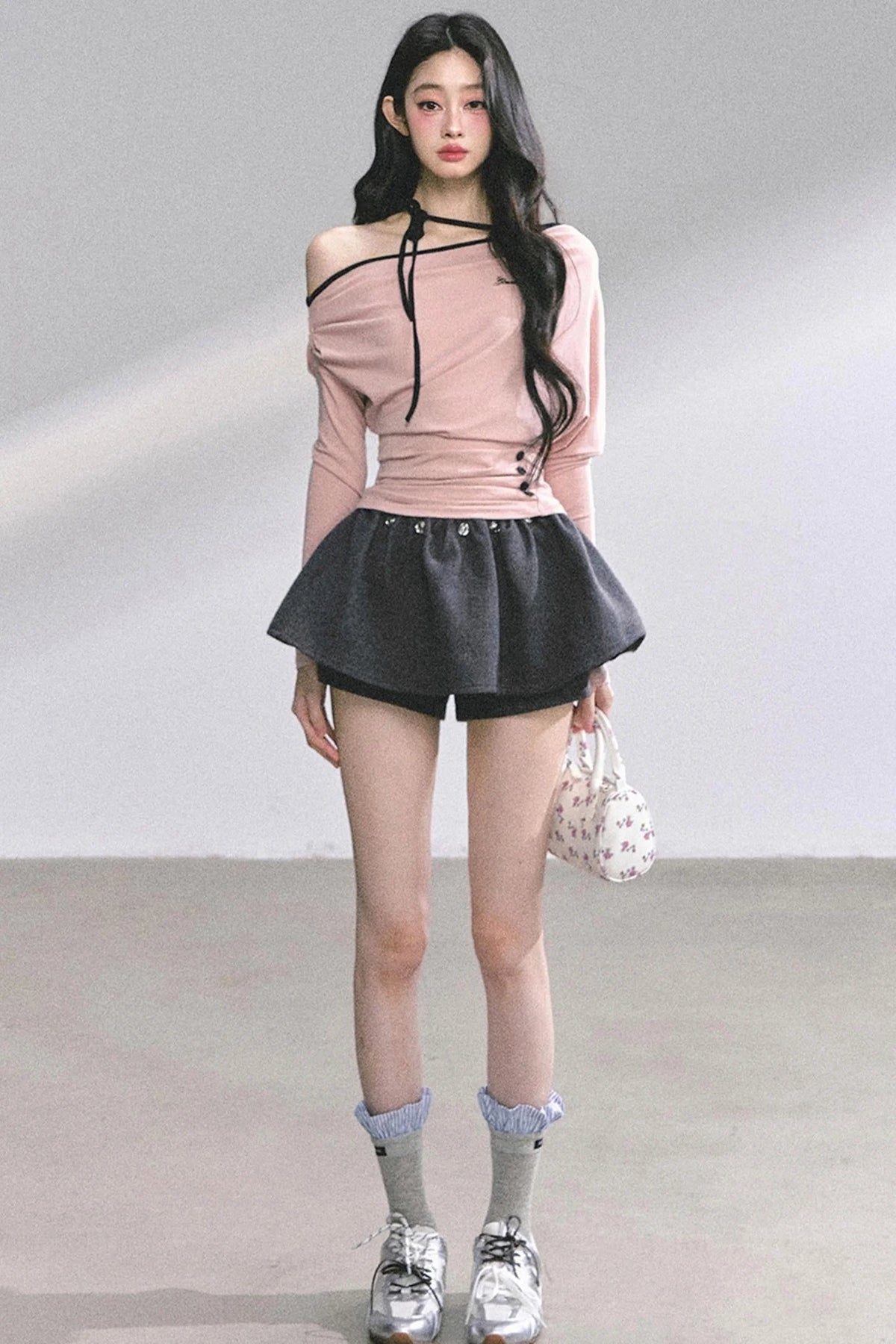 Korean Pink Halterneck Top