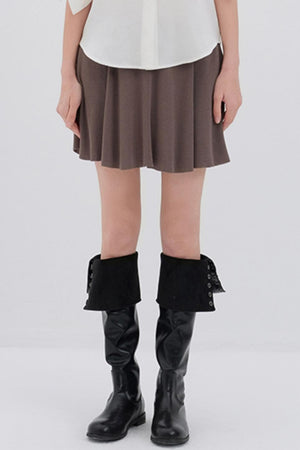 Korean Pleated Midi Skirt