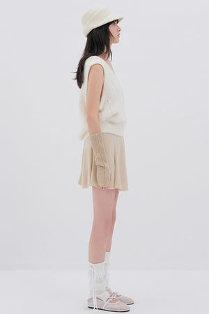 Korean Pleated Midi Skirt