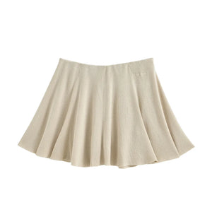 Korean Pleated Midi Skirt
