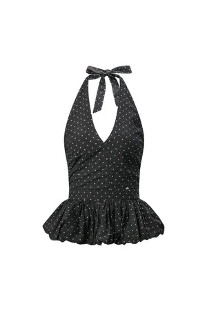 Korean Polka-Dot Ruffled Camisole