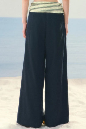 Korean Striped Wide-Leg Pants