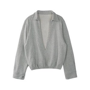 Korean-Style Layered Half-Zip Sweater