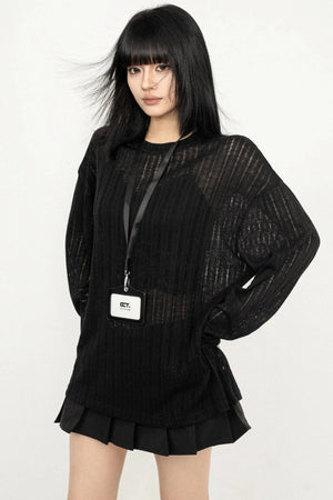 Korean Style Sheer Blouse