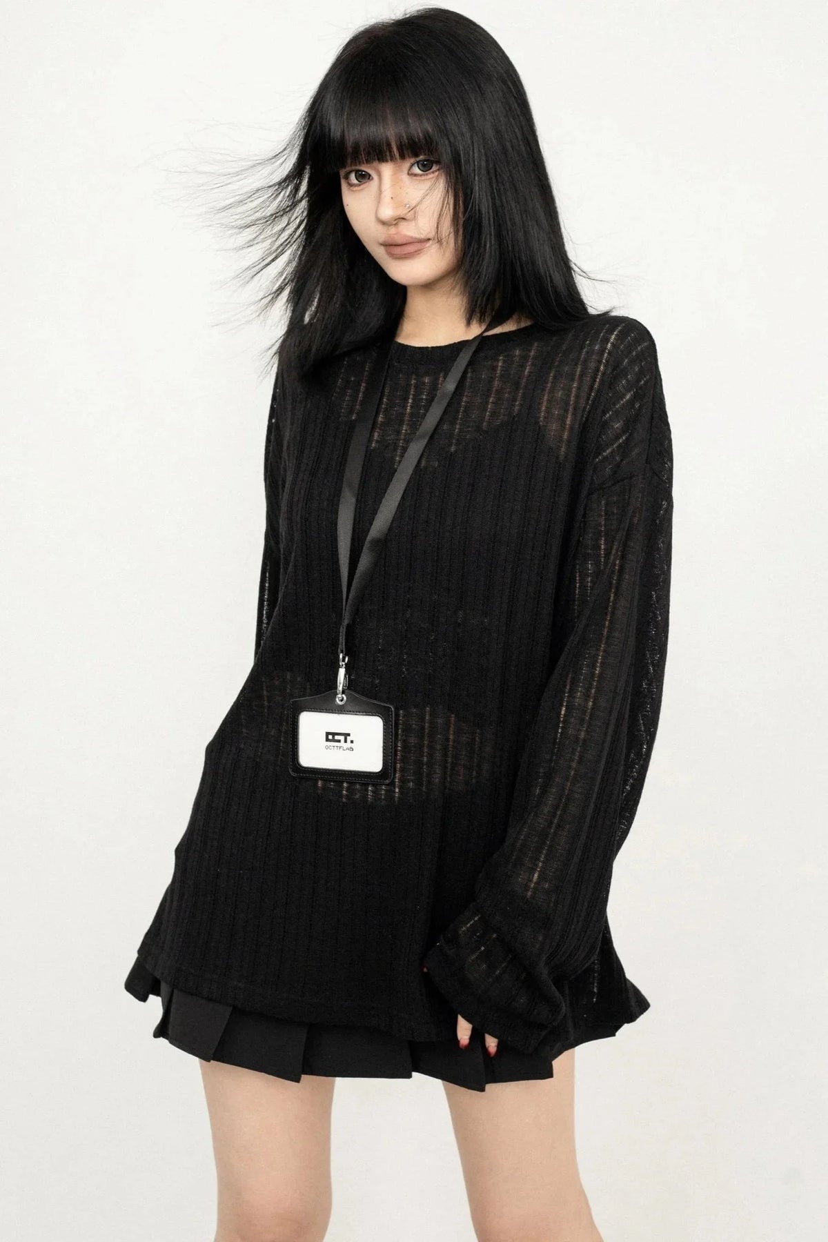 Korean Style Sheer Blouse