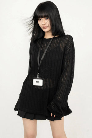 Korean Style Sheer Blouse
