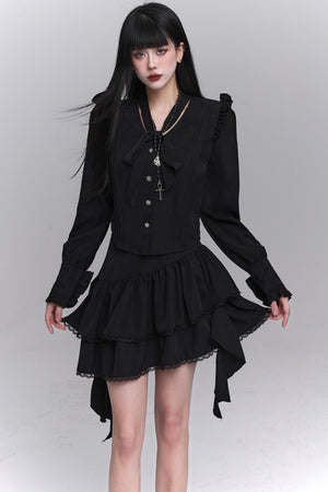 Korean Style Shirt & Skirt Set-Up