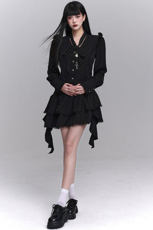 Korean Style Shirt & Skirt Set-Up