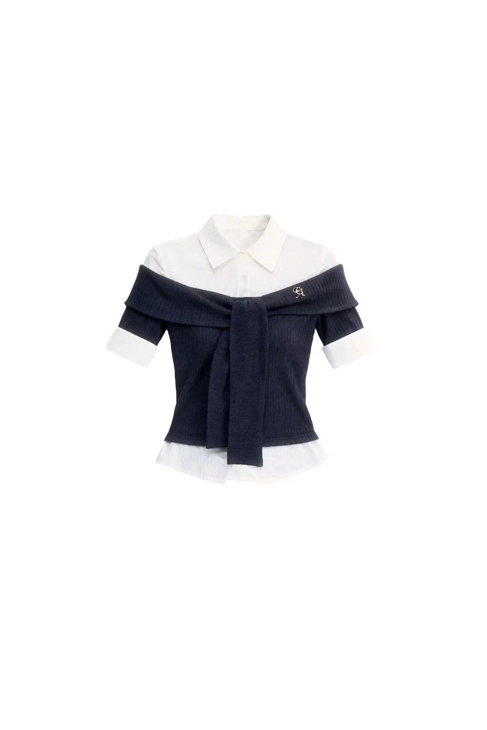 Korean Tie-Waist Blouse Set-Up