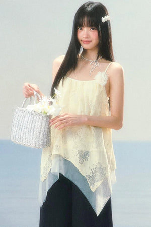 Lace Asymmetrical Hem Camisole