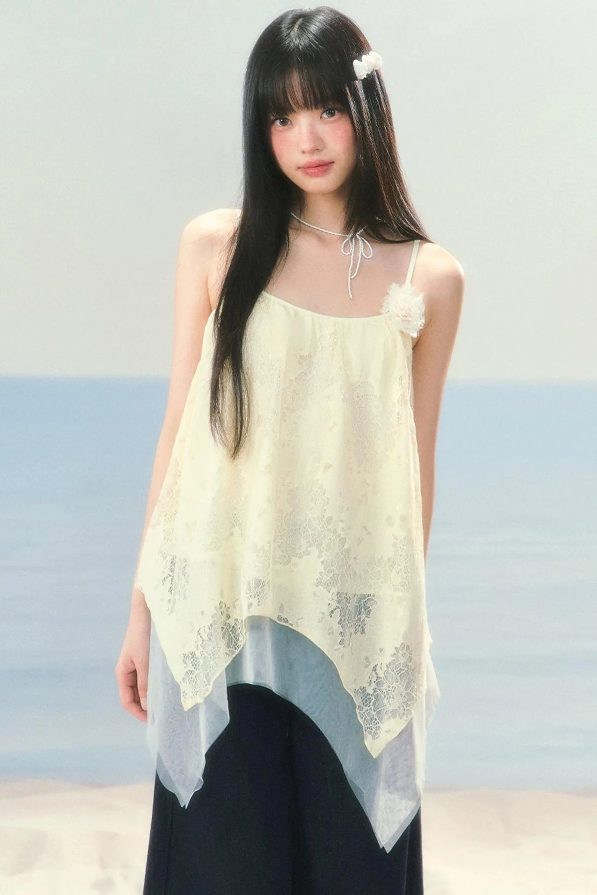 Lace Asymmetrical Hem Camisole