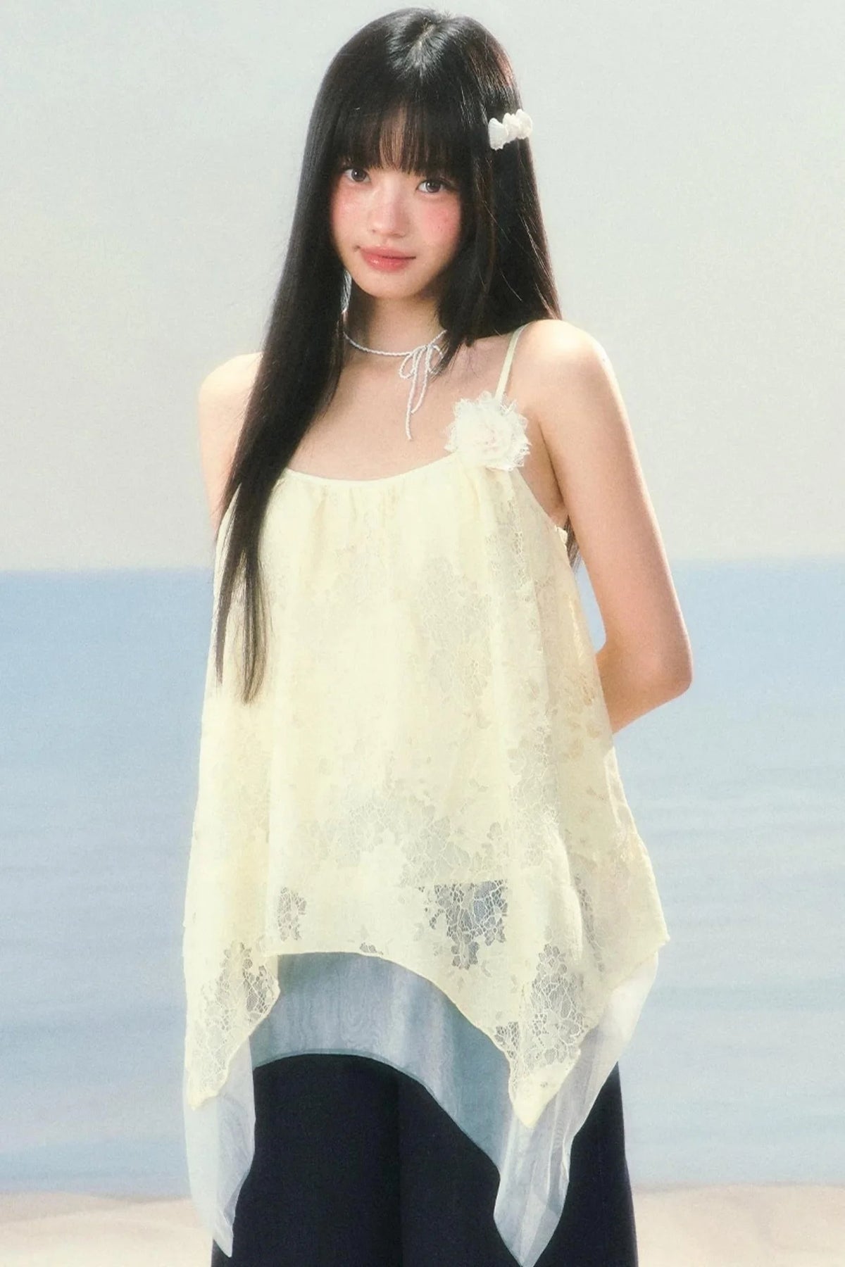 Lace Asymmetrical Hem Camisole