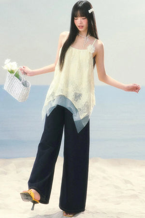 Lace Asymmetrical Hem Camisole