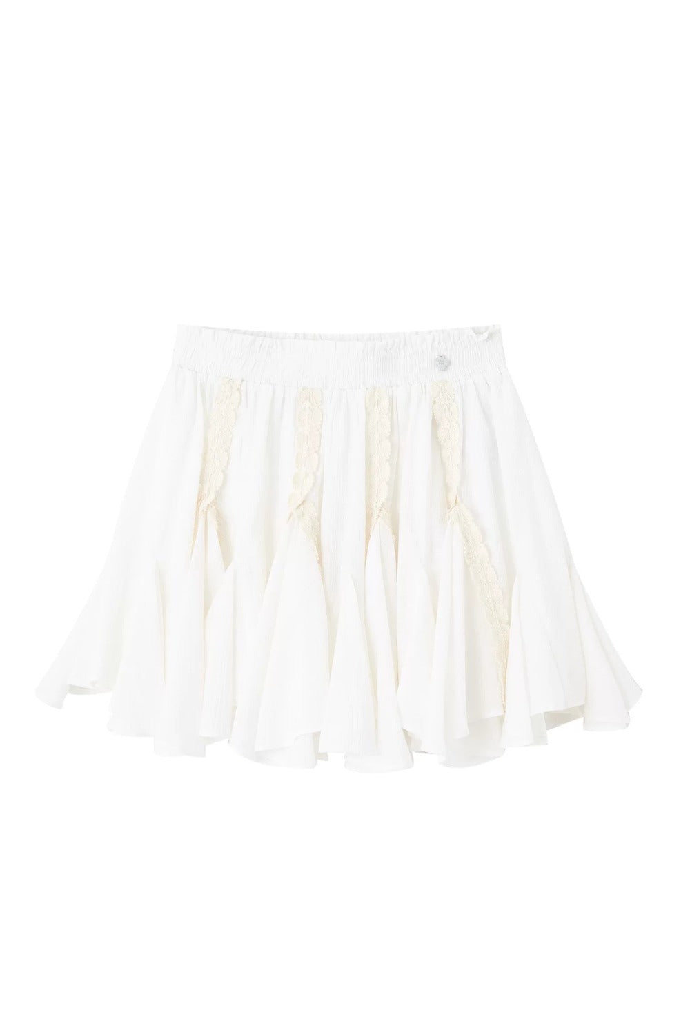 Lace Asymmetrical Leaf Hem Skirt
