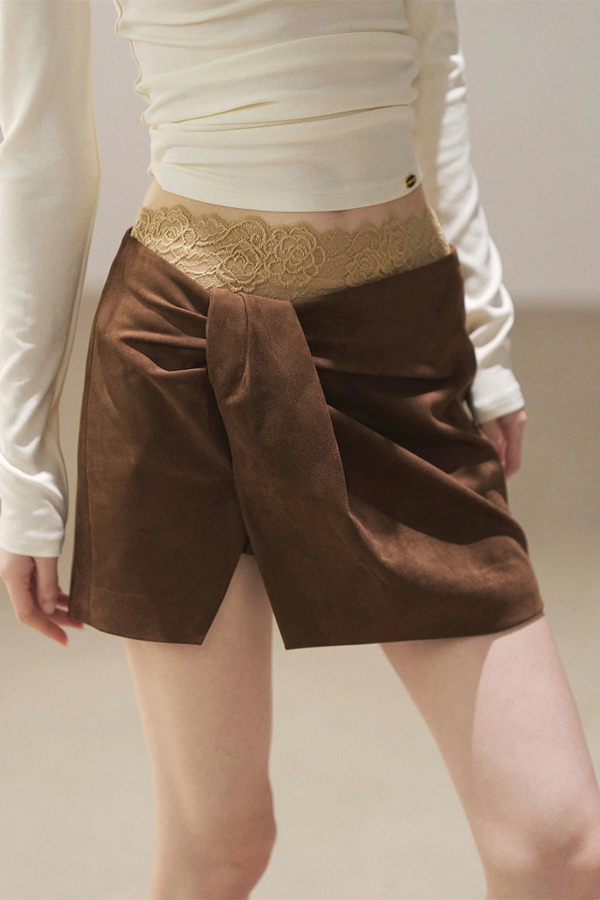 Lace Autumn Slit Skirt