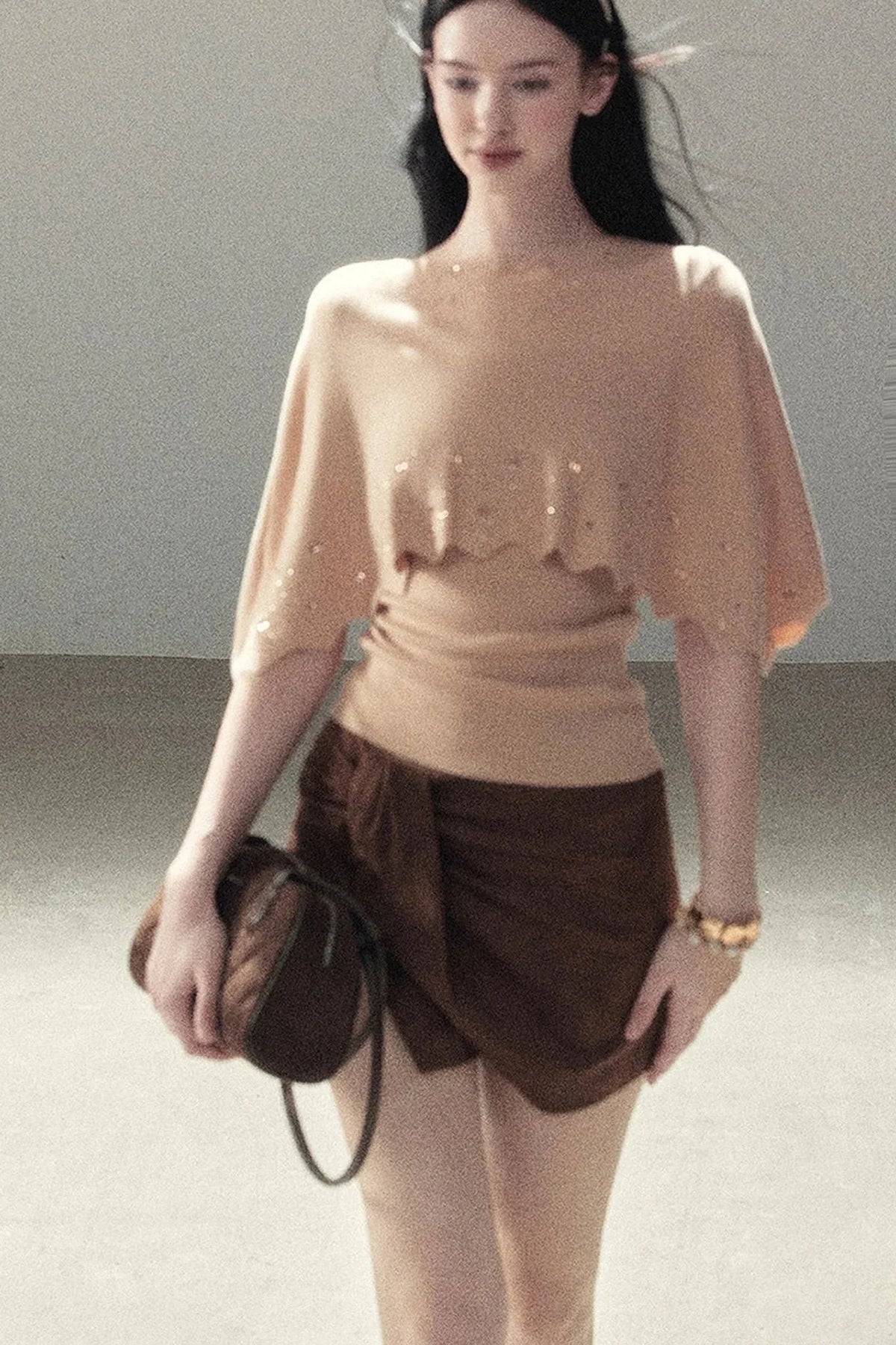 Lace Autumn Slit Skirt