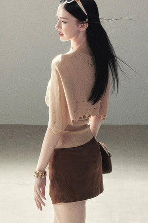 Lace Autumn Slit Skirt