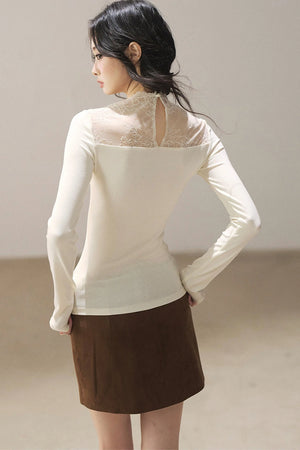 Lace Autumn Slit Skirt