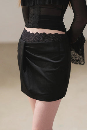 Lace Autumn Slit Skirt