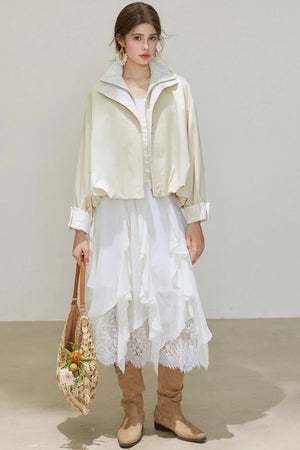 Lace Autumn Trench Coat