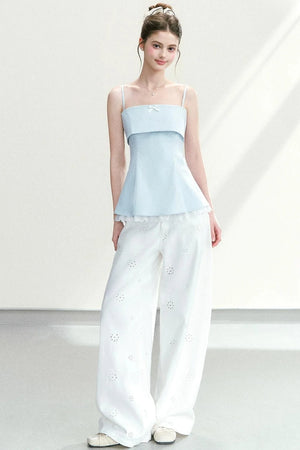 Lace Bow-Tie Camisole Top Set-Up
