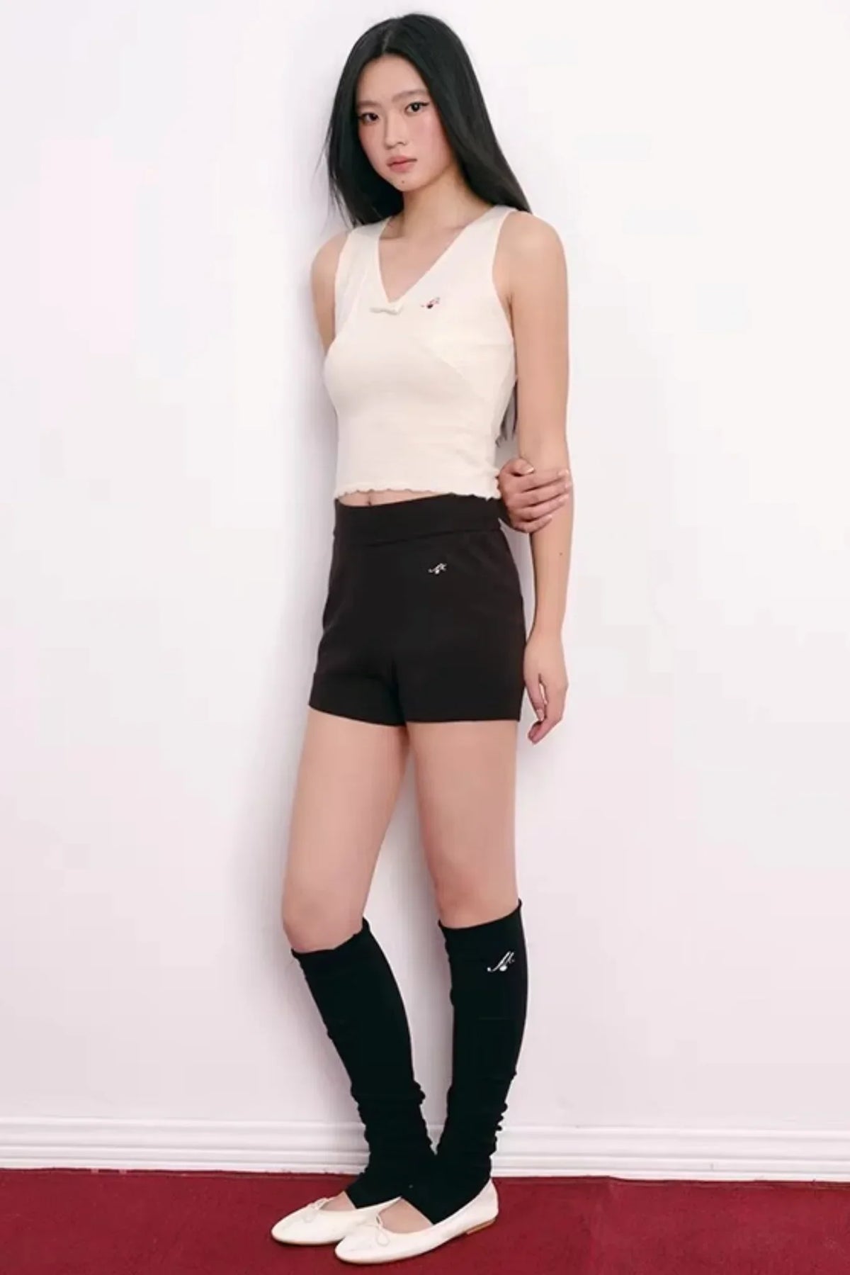 Lace Bowknot V-Neck Top