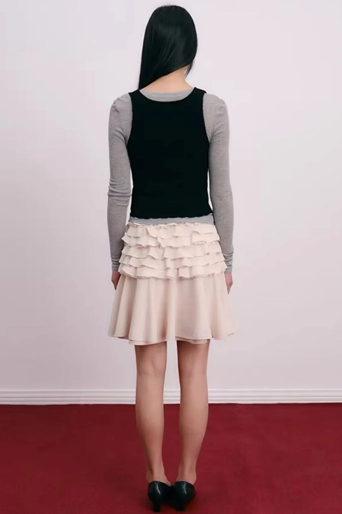 Lace Bowknot V-Neck Top