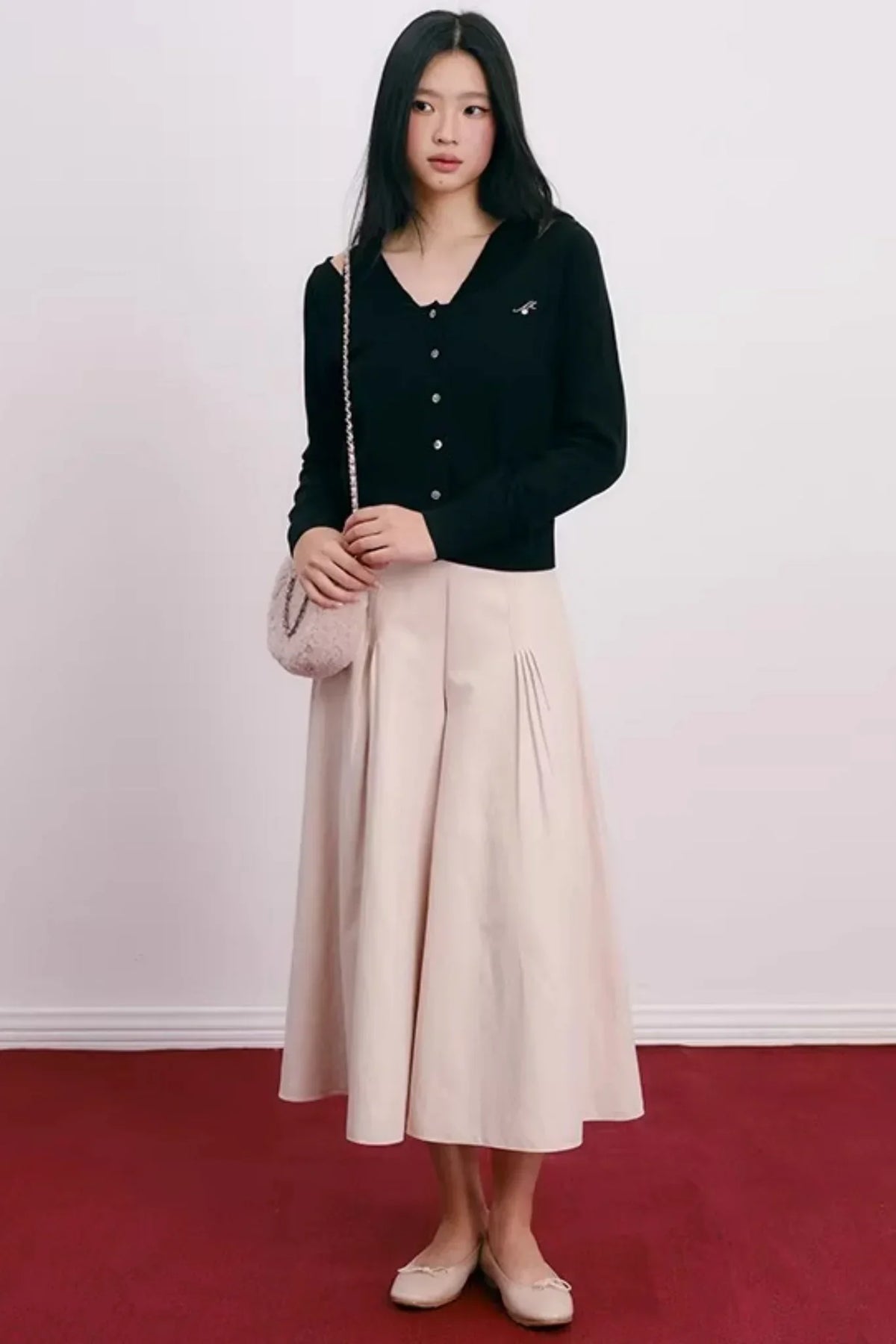 Lace Bowknot V-Neck Top