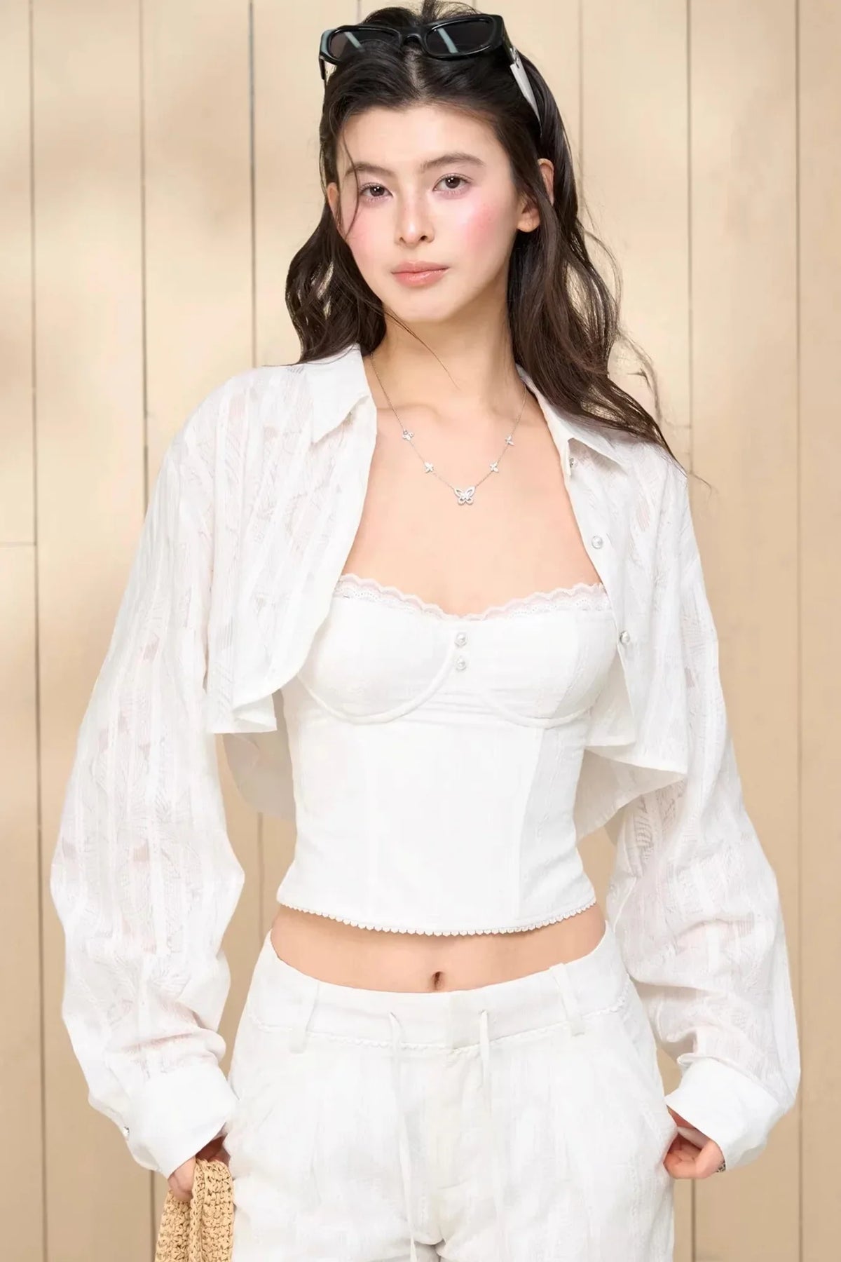 Lace Camisole Pants Suit Set-Up