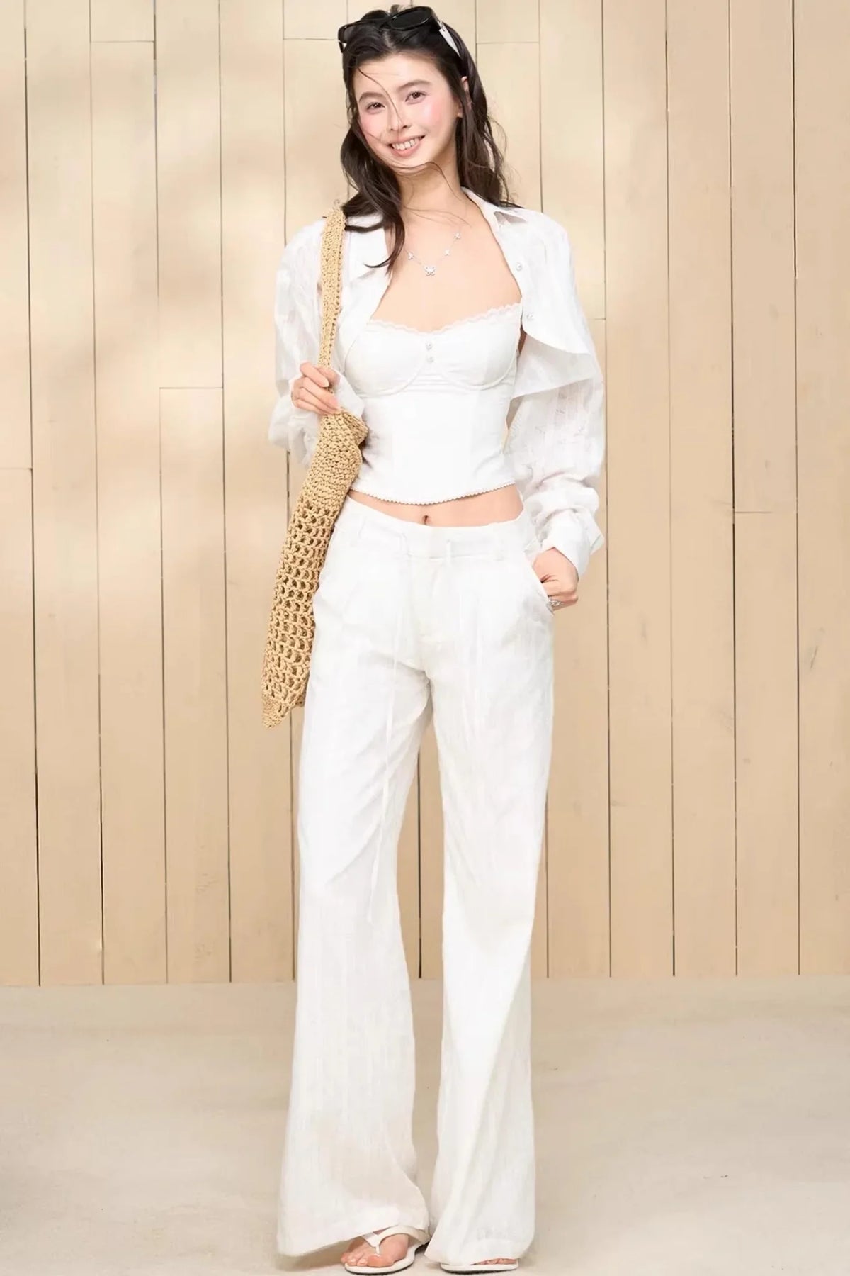 Lace Camisole Pants Suit Set-Up
