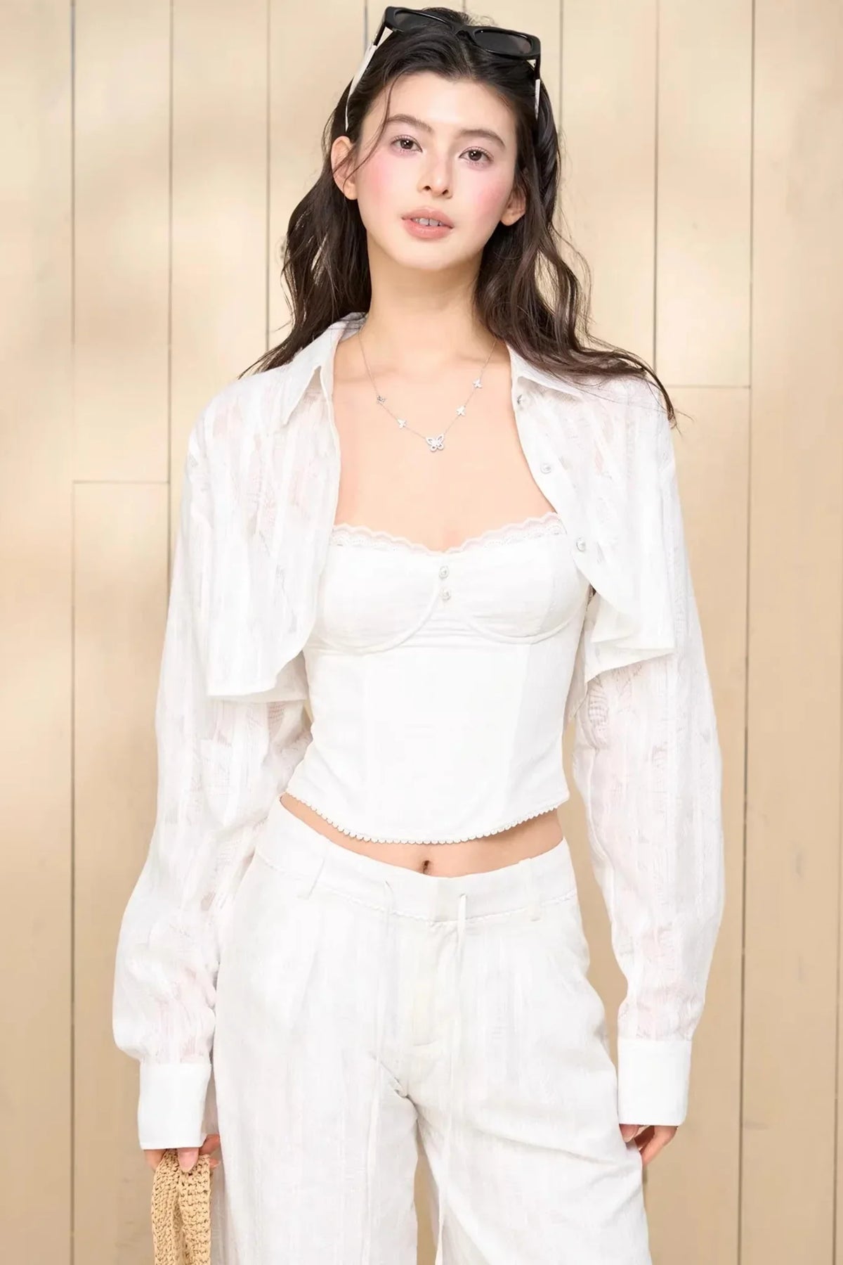 Lace Camisole Pants Suit Set-Up