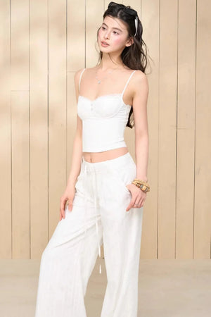 Lace Camisole Pants Suit Set-Up