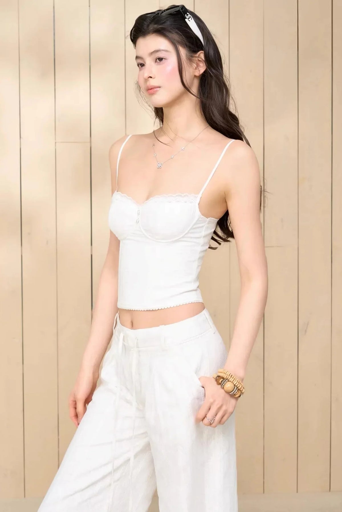 Lace Camisole Pants Suit Set-Up
