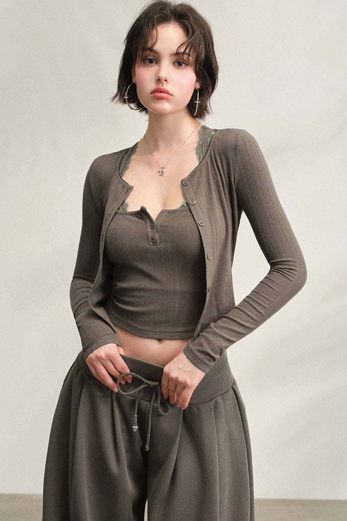 Lace Cardigan and Vest Set-Up