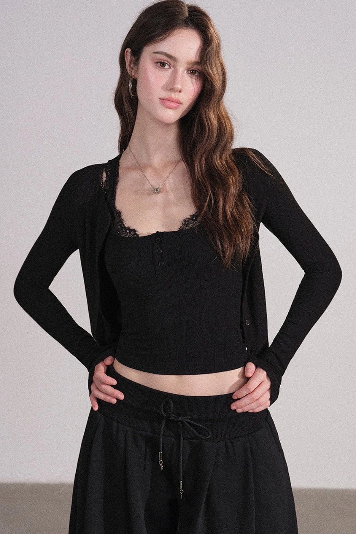 Lace Cardigan and Vest Set-Up
