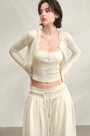 Lace Cardigan and Vest Set-Up