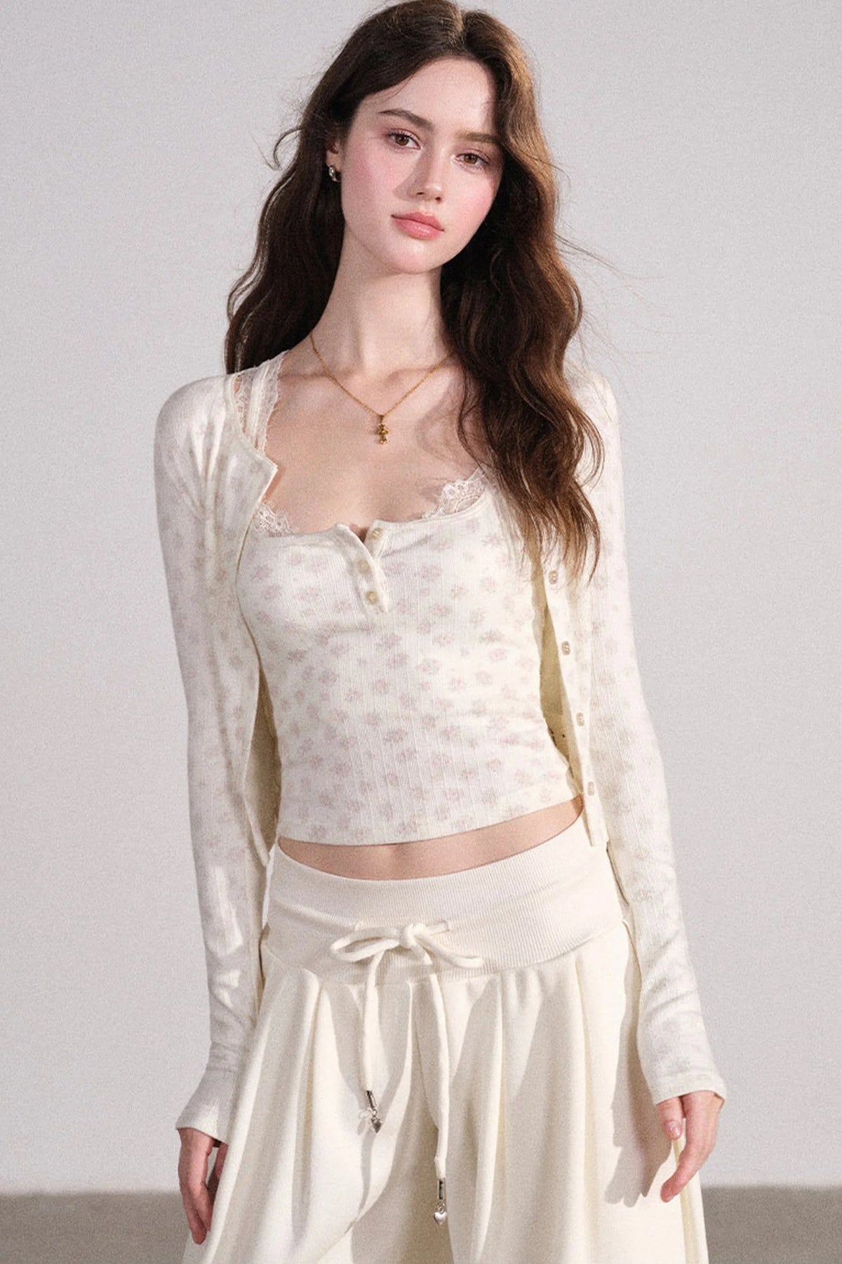 Lace Cardigan and Vest Set-Up