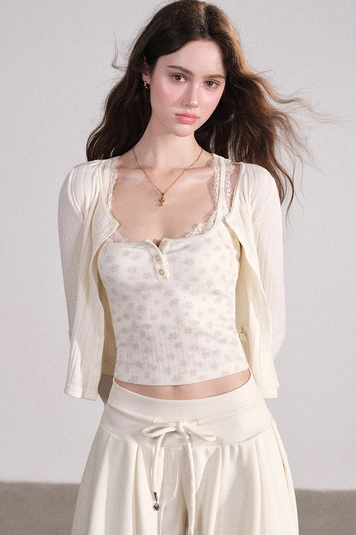 Lace Cardigan and Vest Set-Up