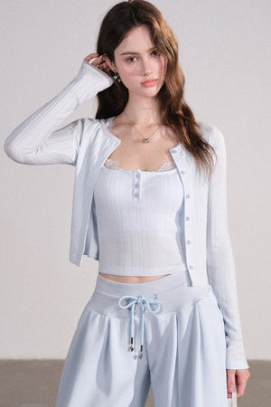 Lace Cardigan and Vest Set-Up