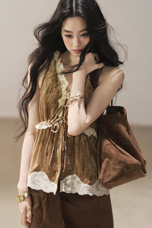 Lace Cherry Blossom Vest