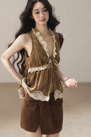Lace Cherry Blossom Vest
