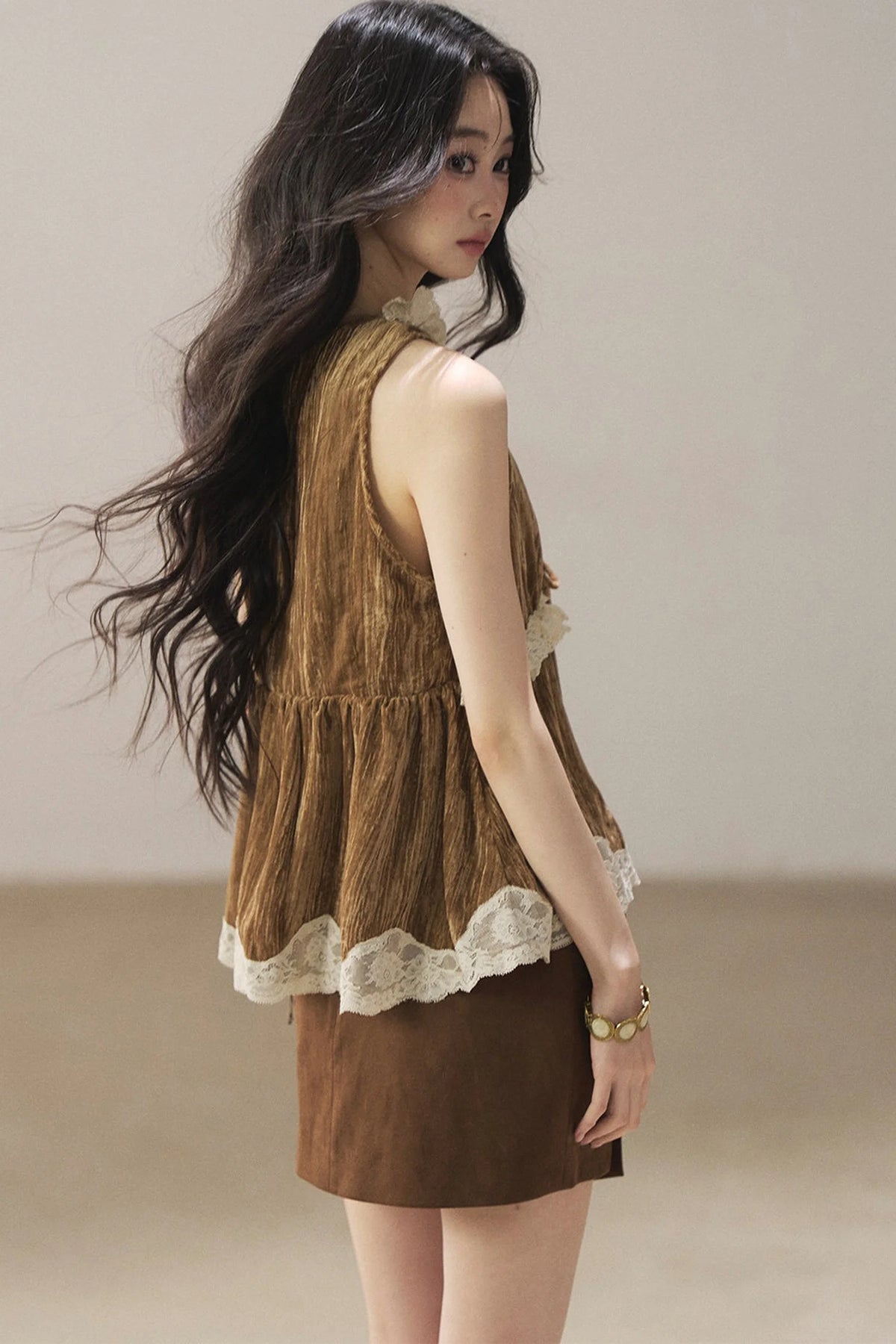 Lace Cherry Blossom Vest