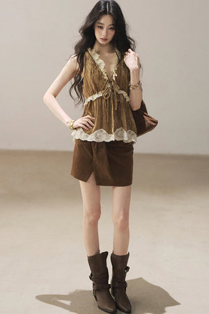 Lace Cherry Blossom Vest