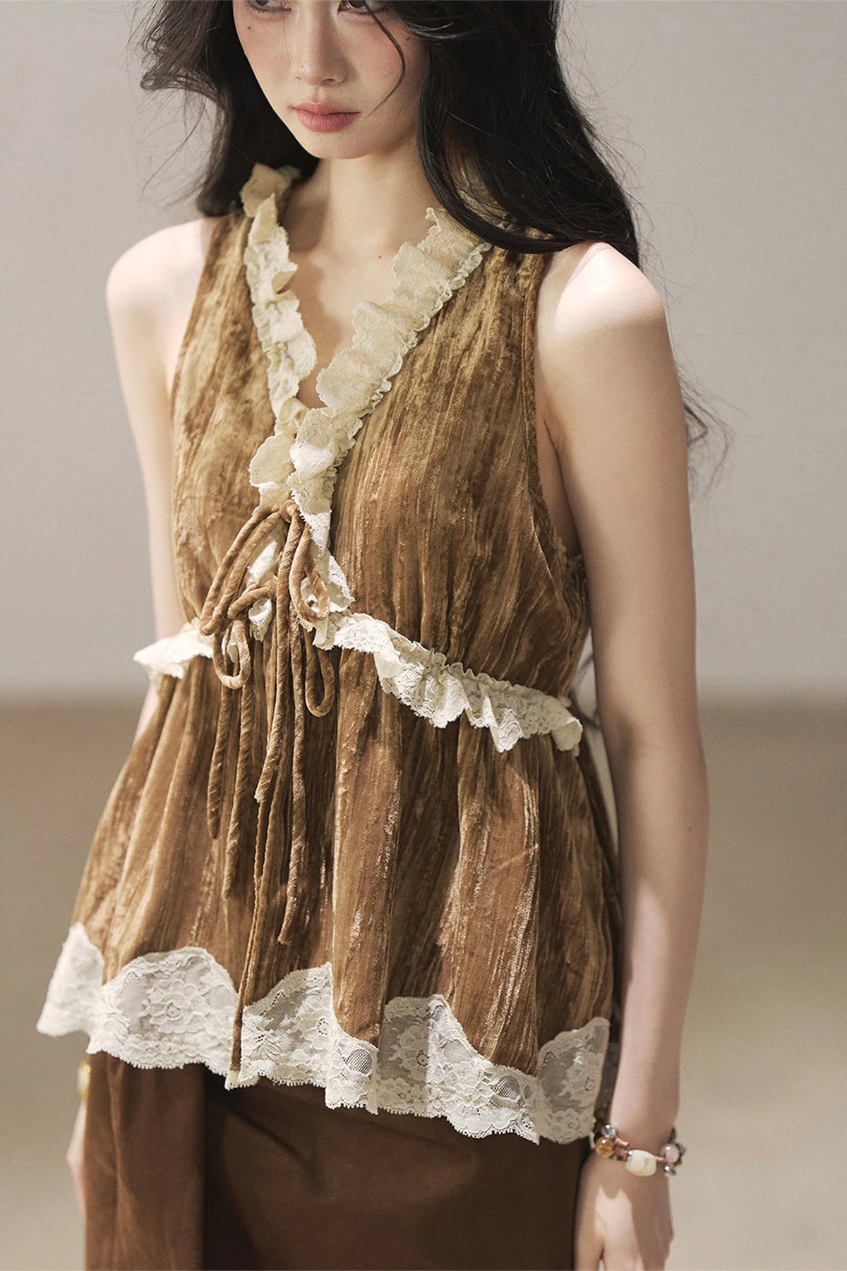 Lace Cherry Blossom Vest