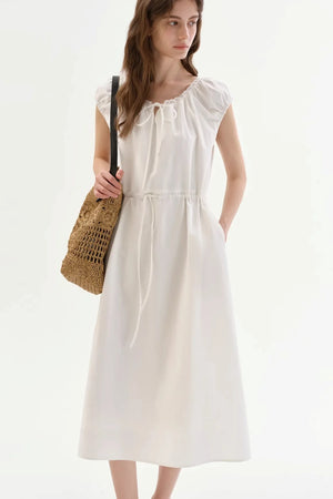 Lace Collar Slimming Dress