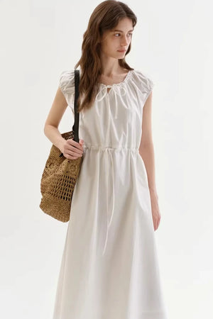 Lace Collar Slimming Dress