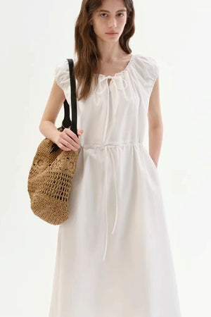 Lace Collar Slimming Dress